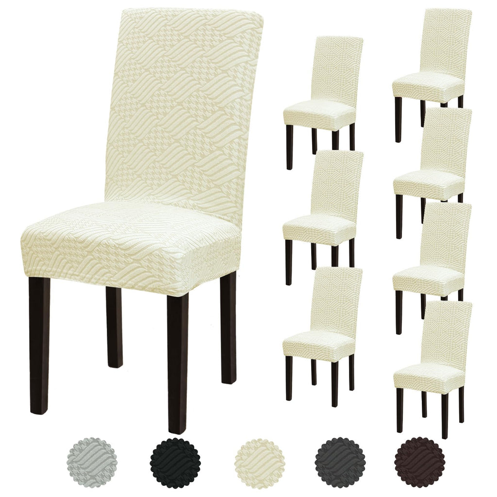 Stretch Dining Room Chair Covers Set of 6, Removable Washable Chair Covers for Dining Chairs,Dining Room, Hotel, Ceremony