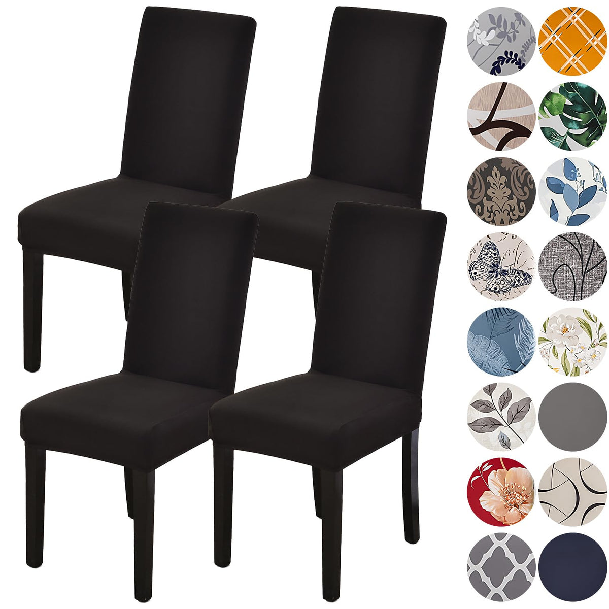 HZDHCLH Dining Chair Covers Set of 4 Stretch Chair Slipcovers Washable