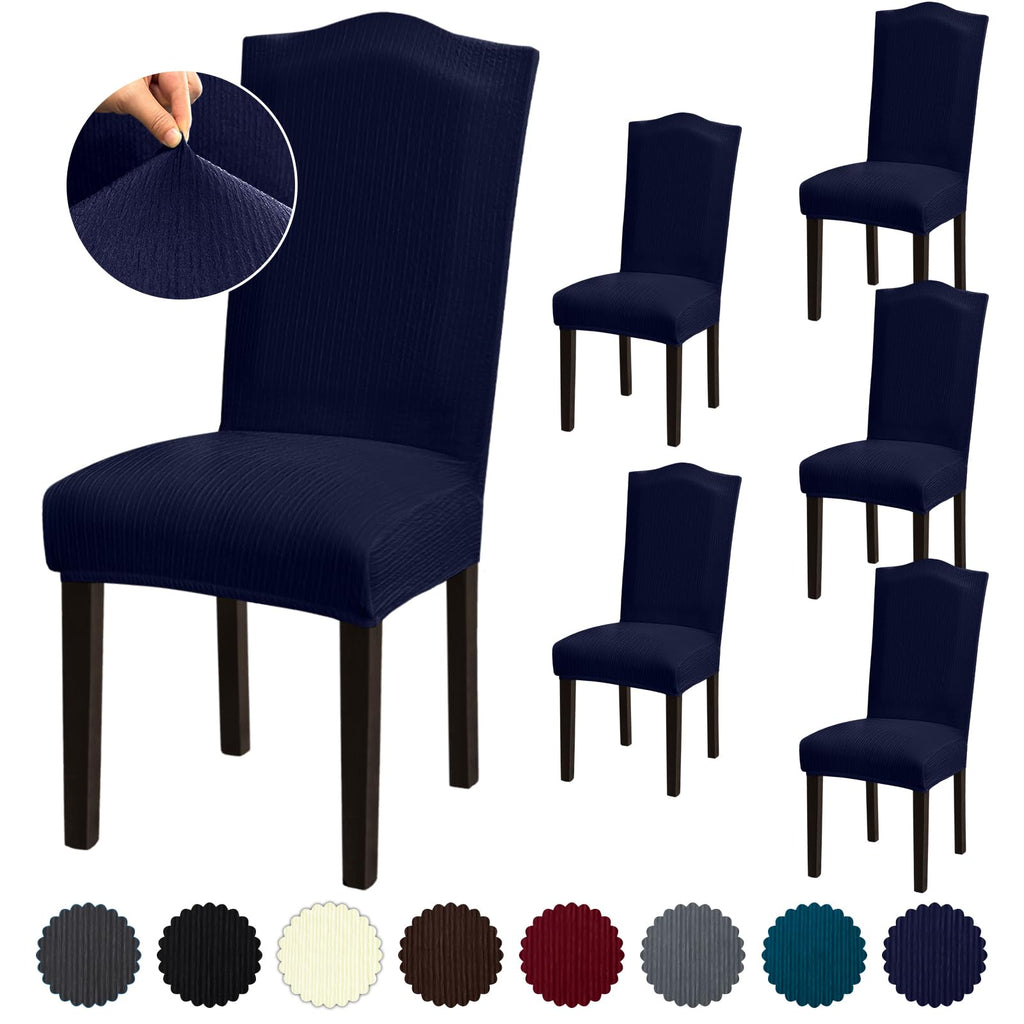 Stretch Dining Room Chair Covers Set of 6, Removable Washable Chair Covers for Dining Chairs,Dining Room, Hotel, Ceremony