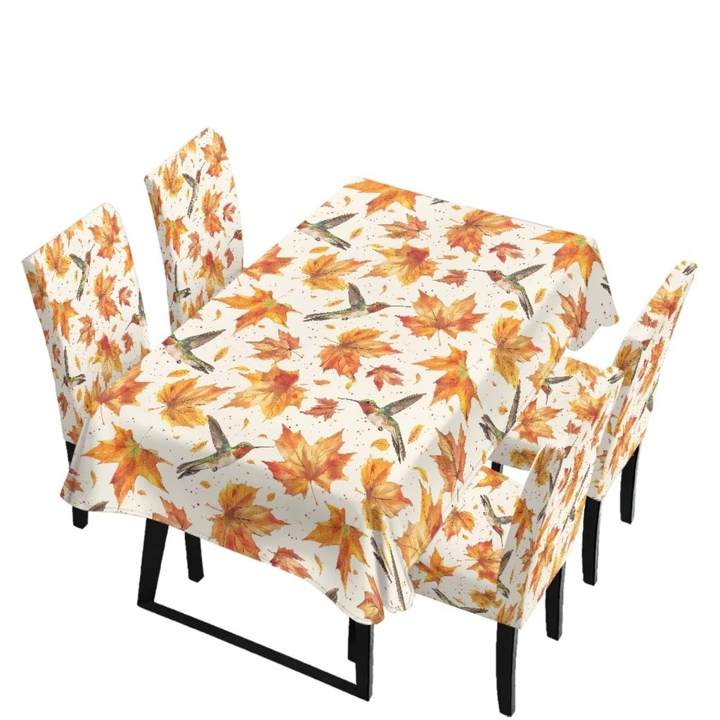 Maple Leaf Dining Table & Chair Cover Rectangle Dining Table Decor