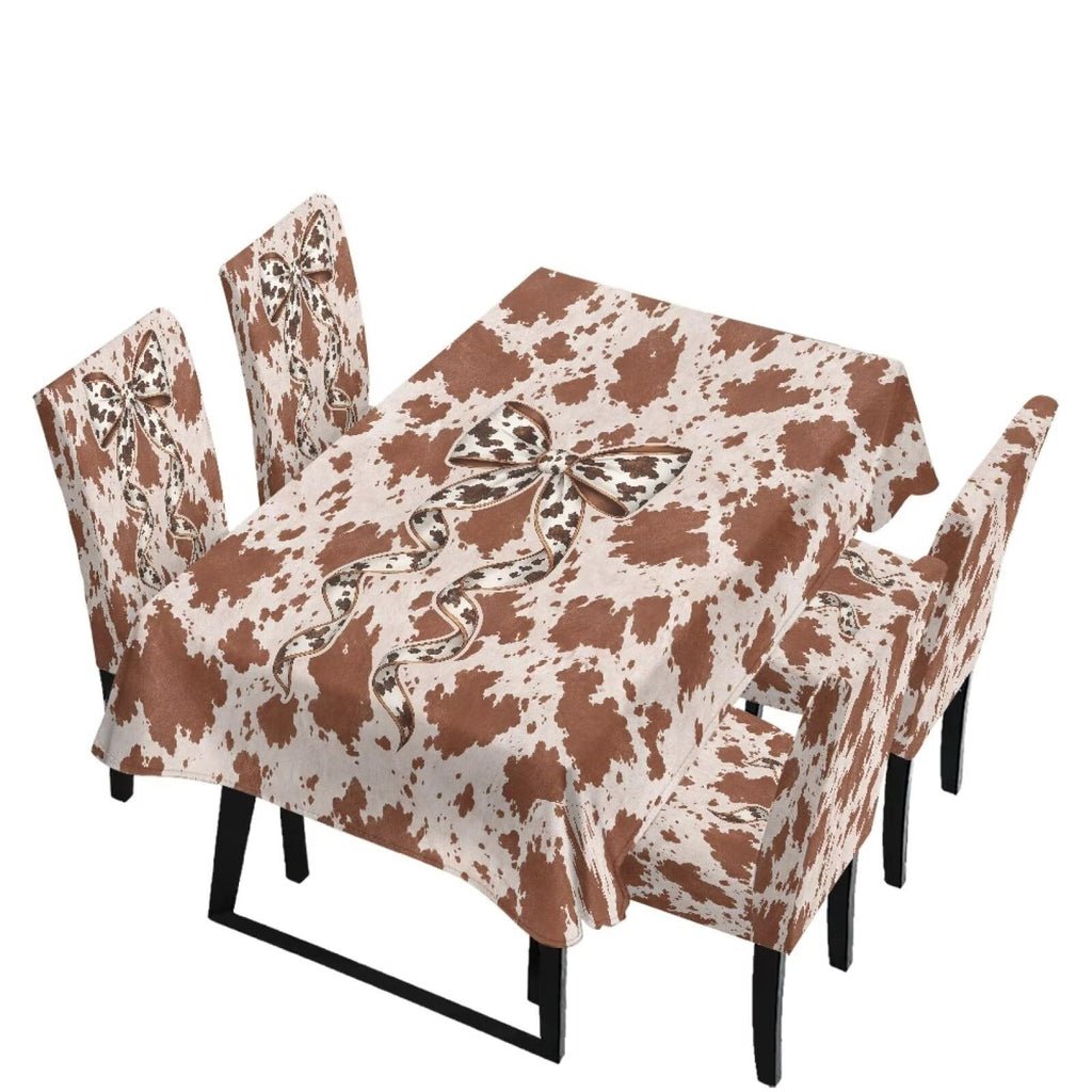 Dining Chair Covers and Dining Table Cloth Christmas Decor