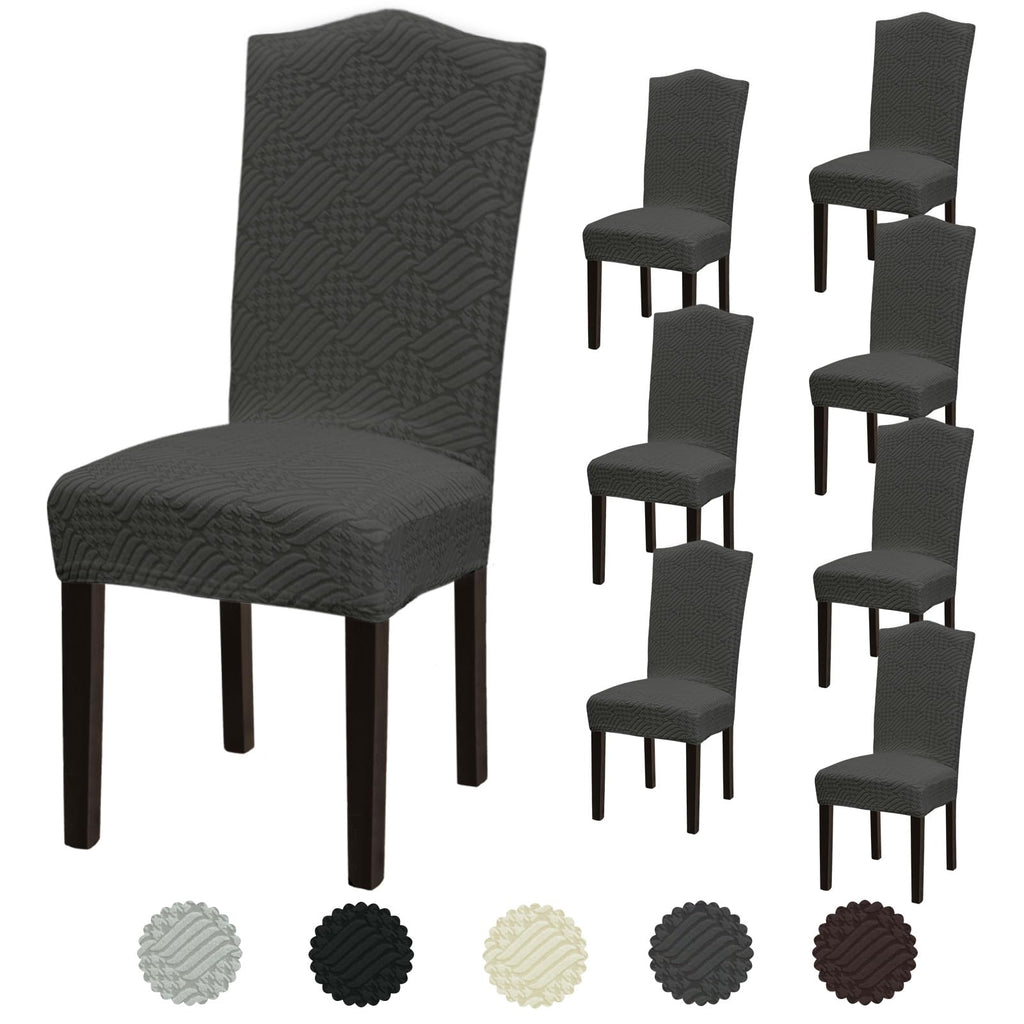 Stretch Dining Room Chair Covers Set of 6, Removable Washable Chair Covers for Dining Chairs,Dining Room, Hotel, Ceremony