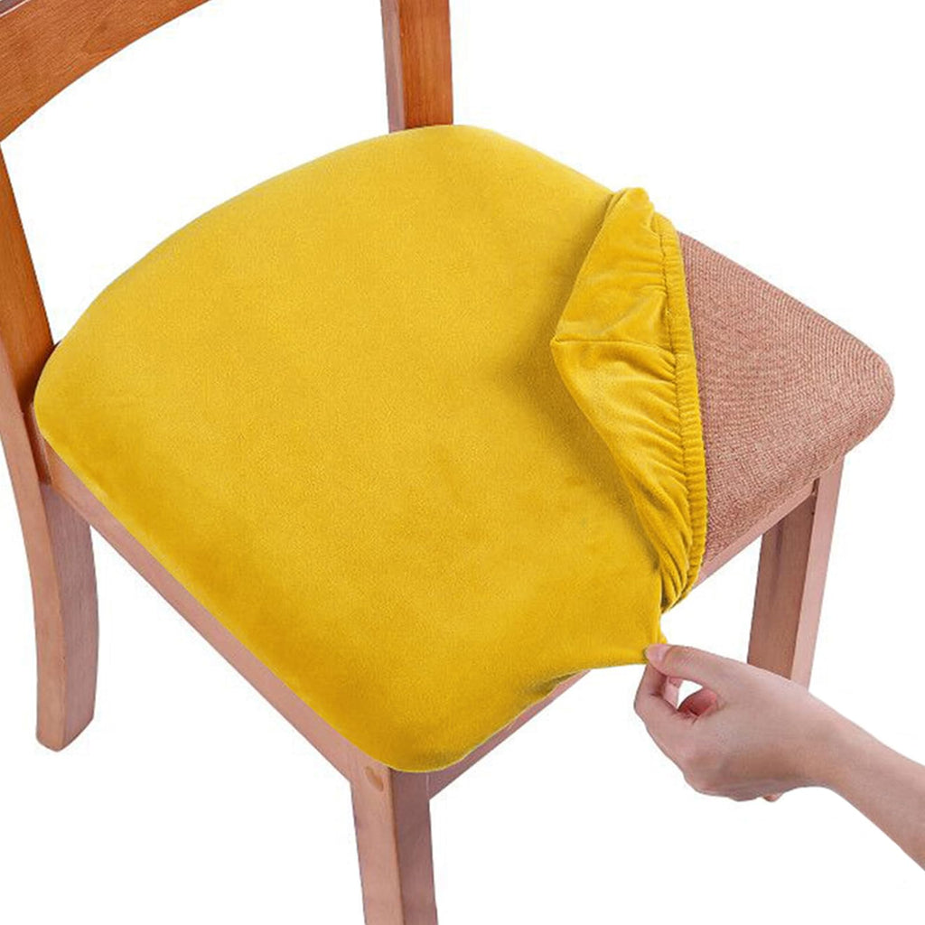 Smiry Velvet Seat Covers for Dining Room Chair Set of 4