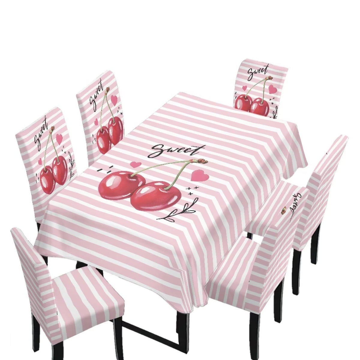 5 Pack Dining Table Cloth Rectangle 4 Seater Includes Kitchen Chair Covers, Stretch Seat Covers for Dining Chairs Anti-dust Washable Table Protector, Tribe Aztec Geometry Print