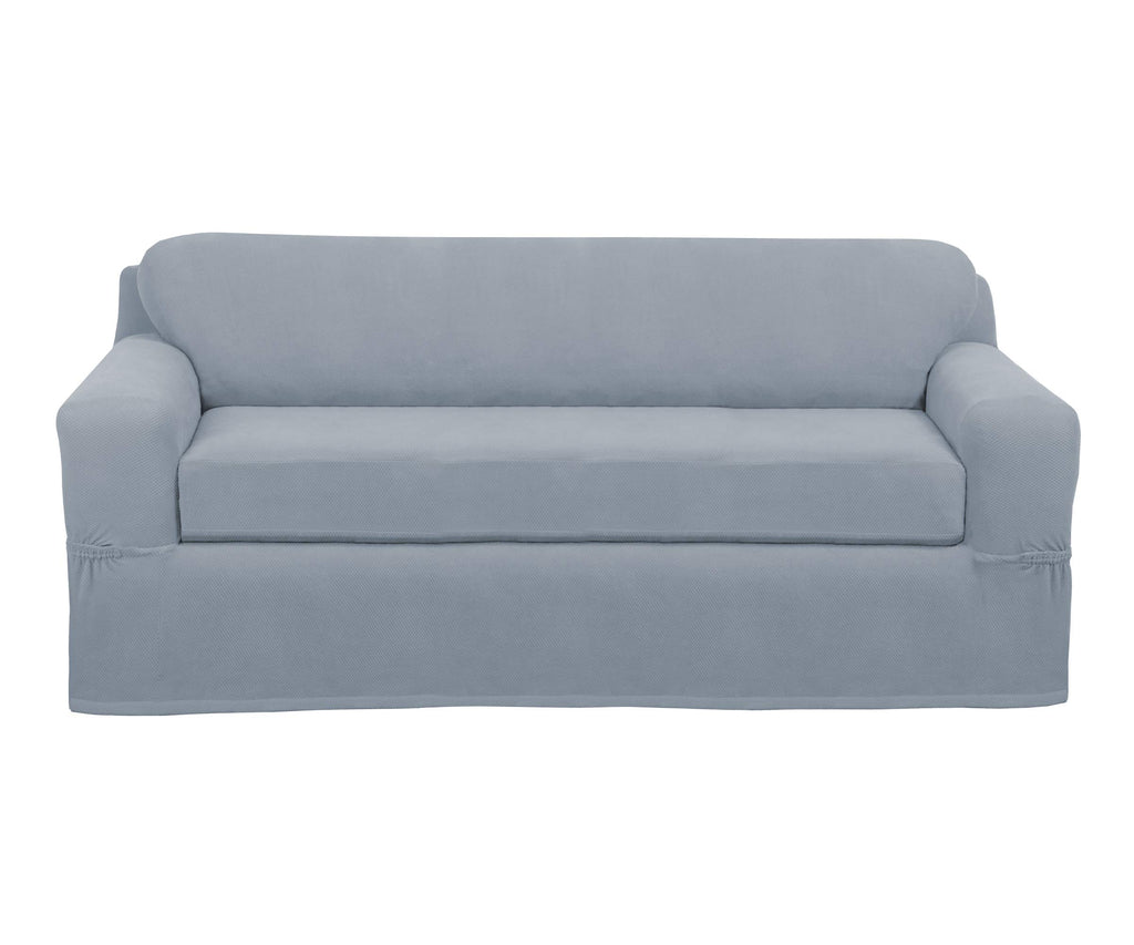 Maytex Pixel 2 Piece Loveseat Slipcover, Black