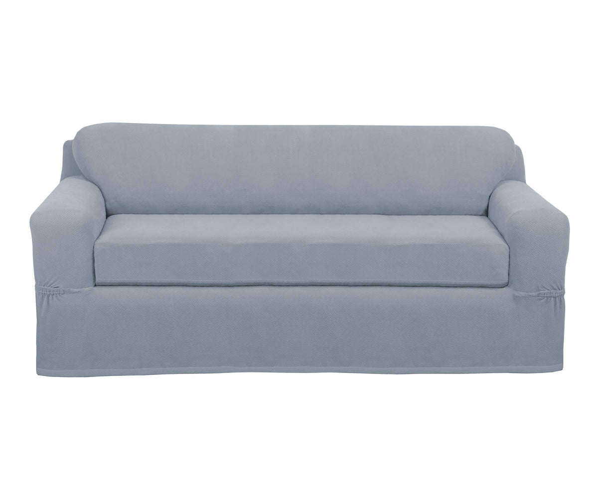 Maytex Pixel 2 Piece Loveseat Slipcover, Black