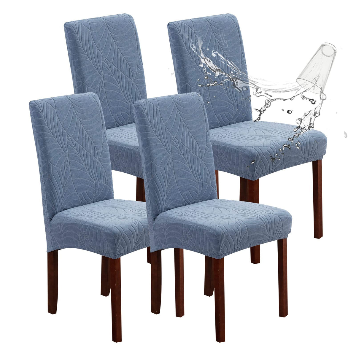 Genina Waterproof Dining Chair Covers Set of 4 Parsons Chair Slipcovers