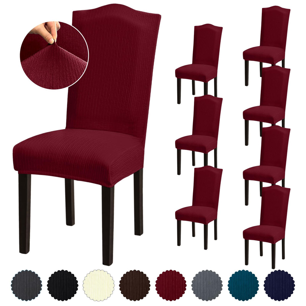 Stretch Dining Room Chair Covers Set of 6, Removable Washable Chair Covers for Dining Chairs,Dining Room, Hotel, Ceremony