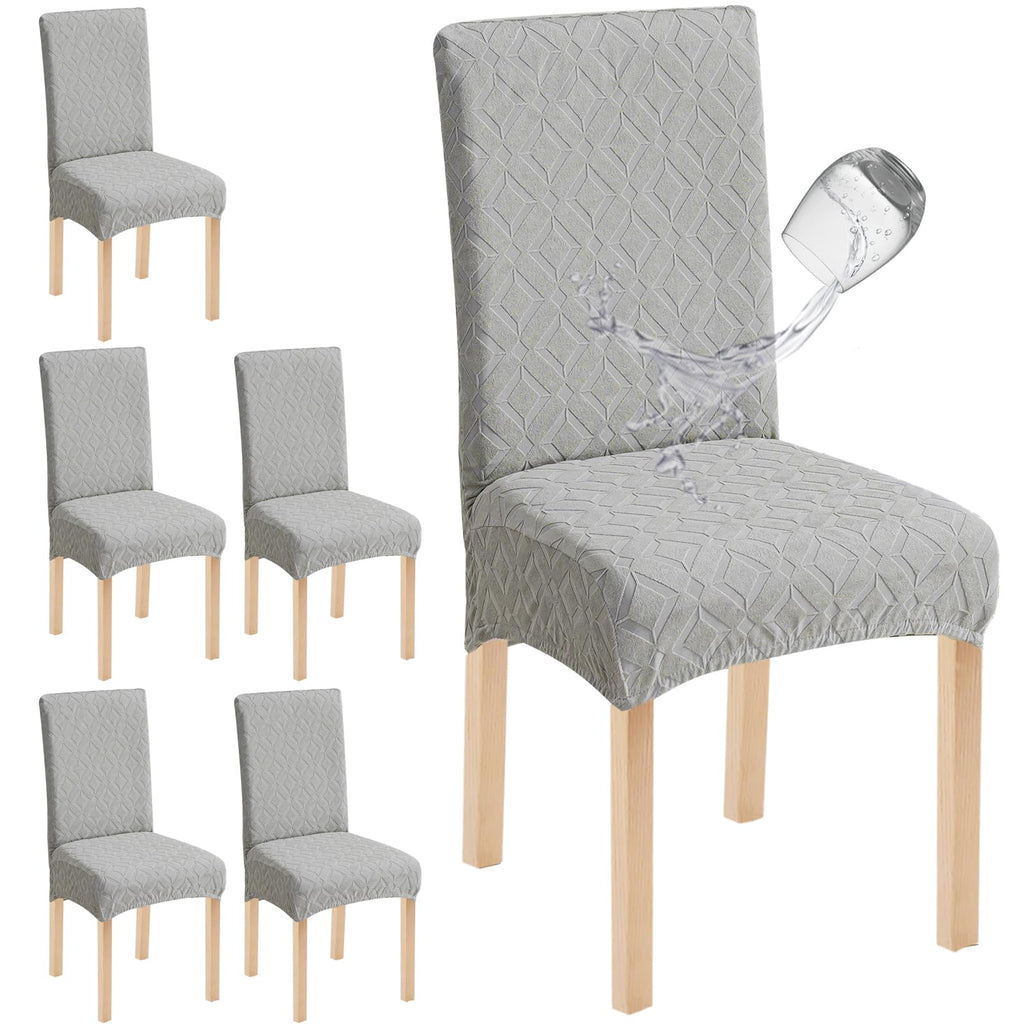 Genina Waterproof Dining Chair Covers Set of 4, Stretch Chair Slipcovers