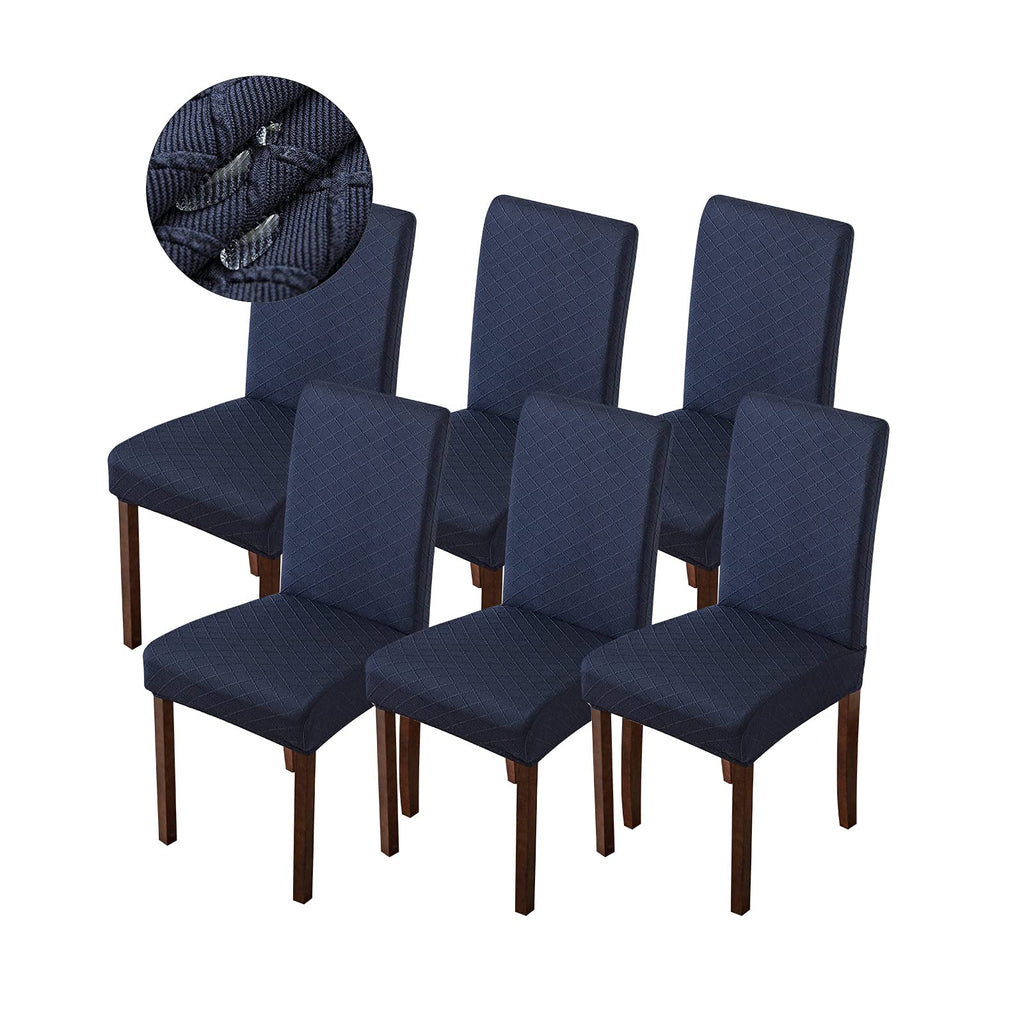 Genina Waterproof Chair Covers for Dining Room Dining Chair Covers Kitchen Parsons Chair Cover (Beige, 4 PCS)