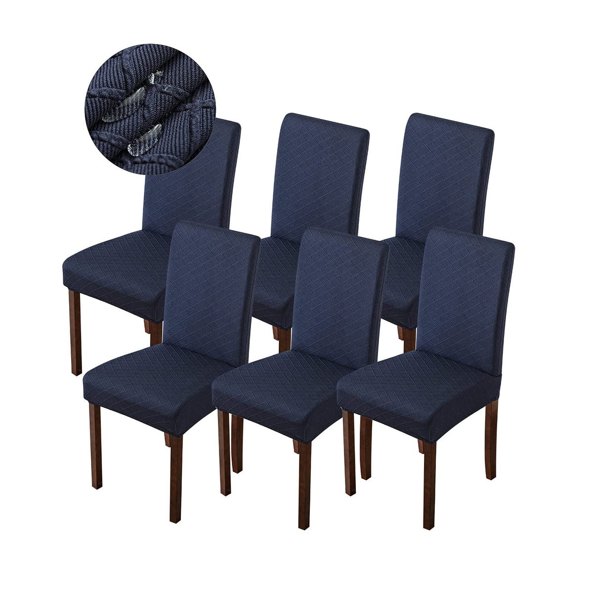 Genina Waterproof Chair Covers for Dining Room Dining Chair Covers Kitchen Parsons Chair Cover (Beige, 4 PCS)