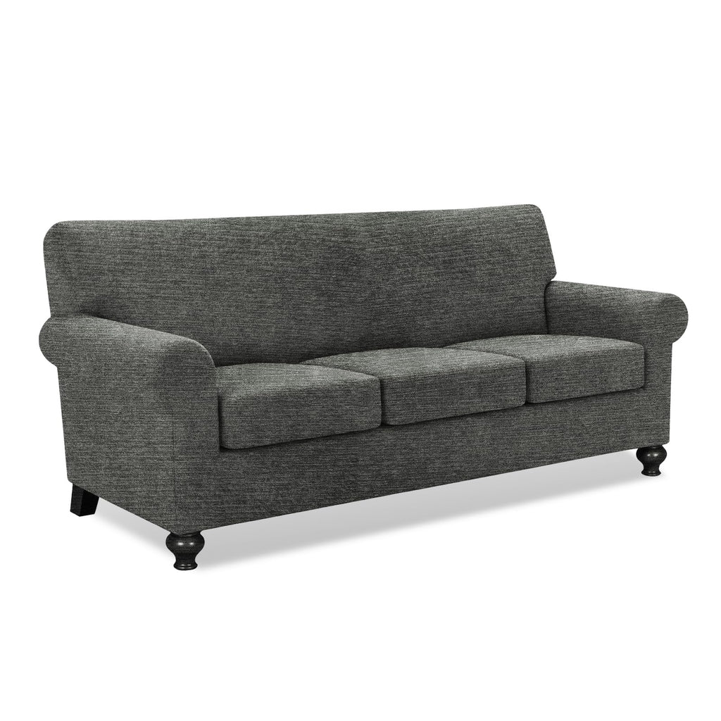 URBANLIFE 1-Piece Stretch Sofa Covers for 2 Cushion Couch, Chocolate