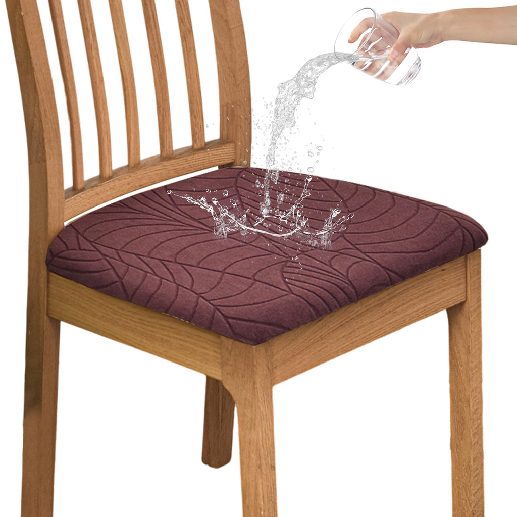 CRFATOP Waterproof Dining Chair Seat Cover Set of 6 Cushion Cover,L,Green