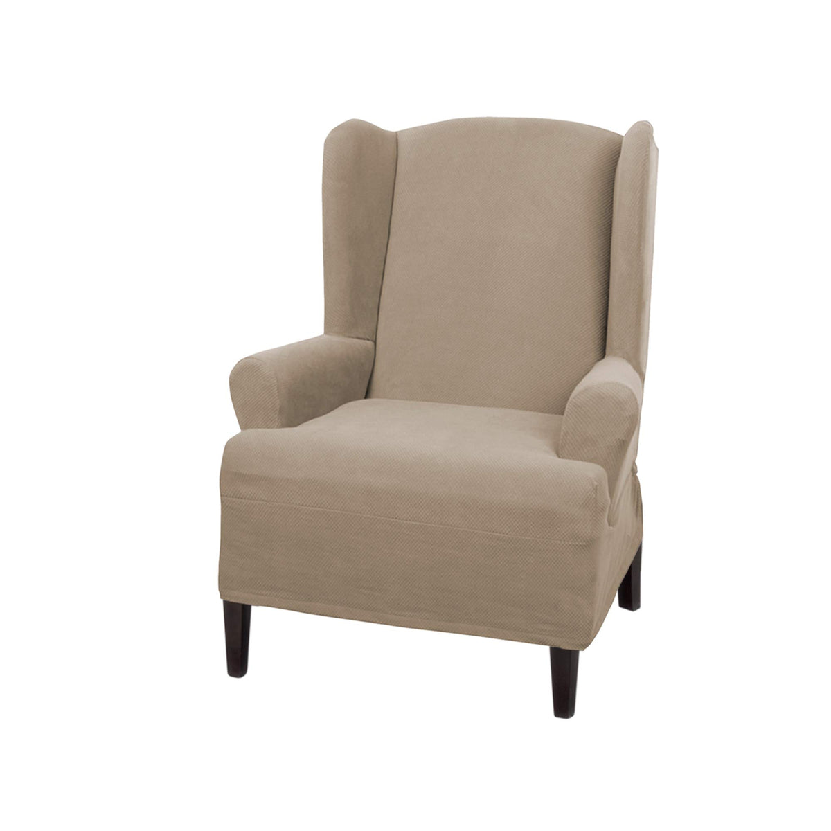 MAYTEX Pixel Ultra Soft Stretch 2 Piece Furniture Cover Loveseat Slipcover, Chocolate (4300512)