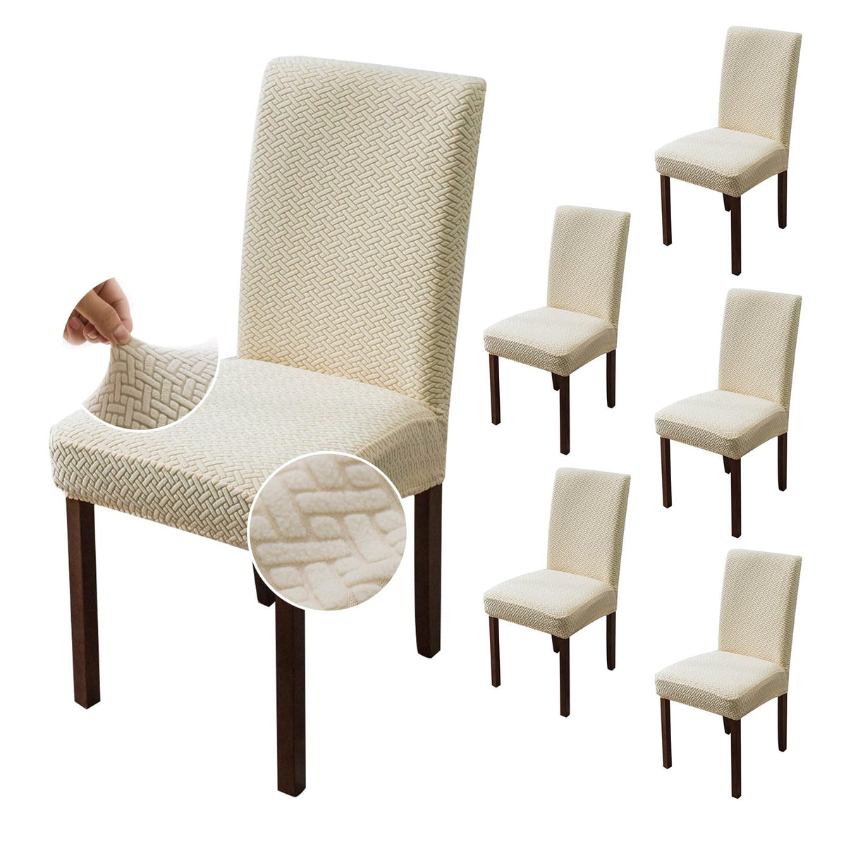 Genina Waterproof Chair Covers for Dining Room Chair Slipcovers Set of 4