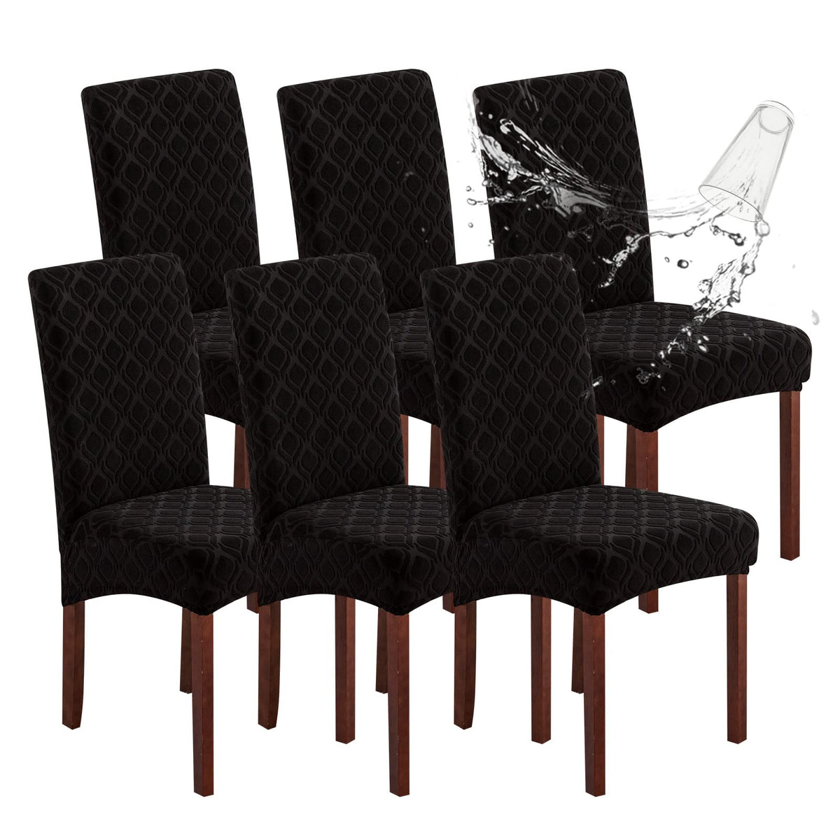 Genina Waterproof Dining Chair Covers Set of 4 Parsons Chair Slipcovers