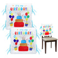 Tudomro 2 Pieces Birthday Chair Cover for Classroom,Blue, Pink