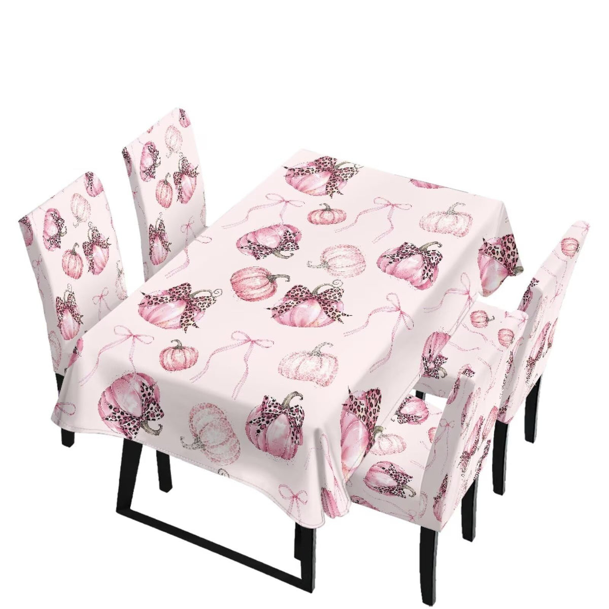 Thanksgiving Rectangle Table Cloth with Dining Chair Cover