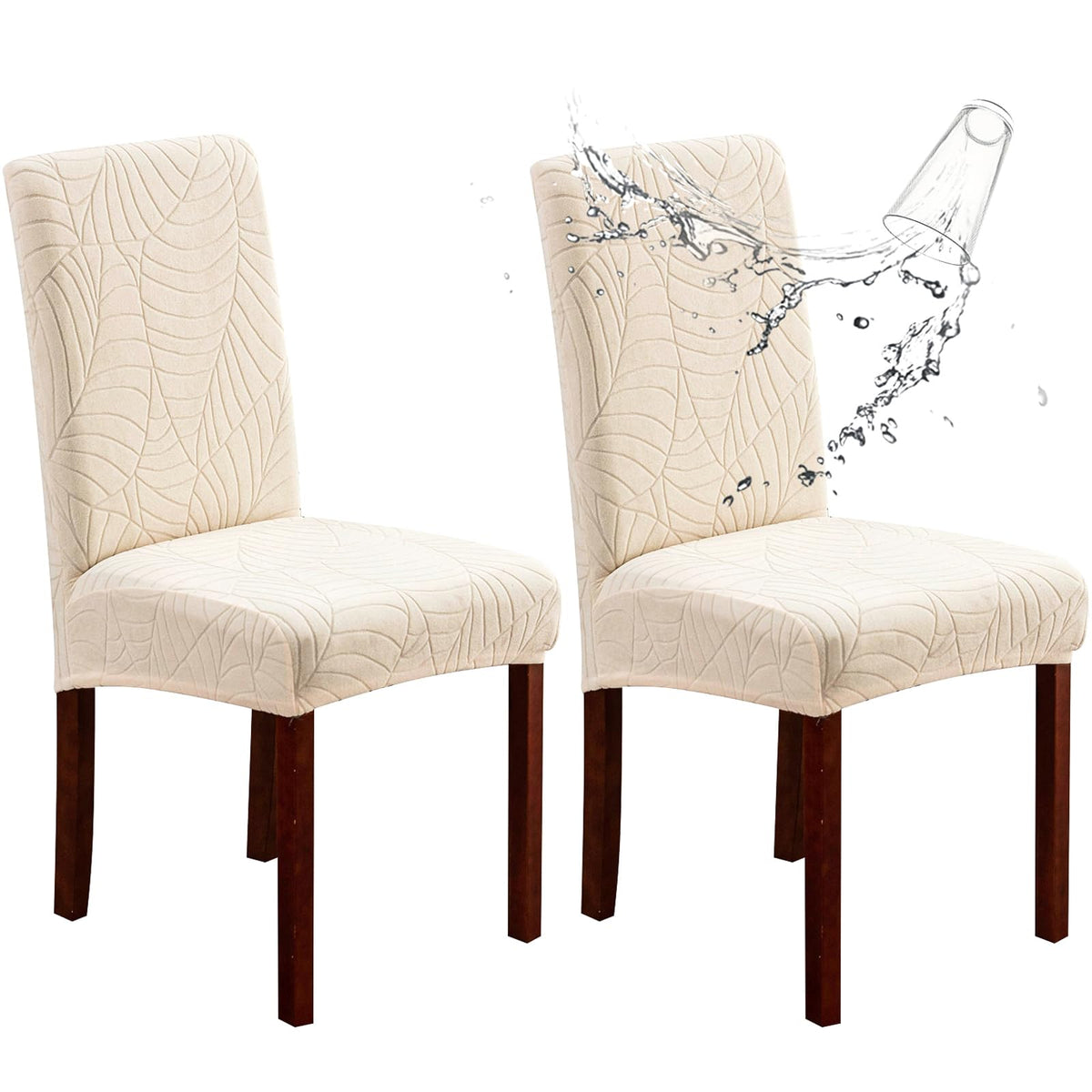 Genina Waterproof Dining Chair Covers Set of 4 Parsons Chair Slipcovers