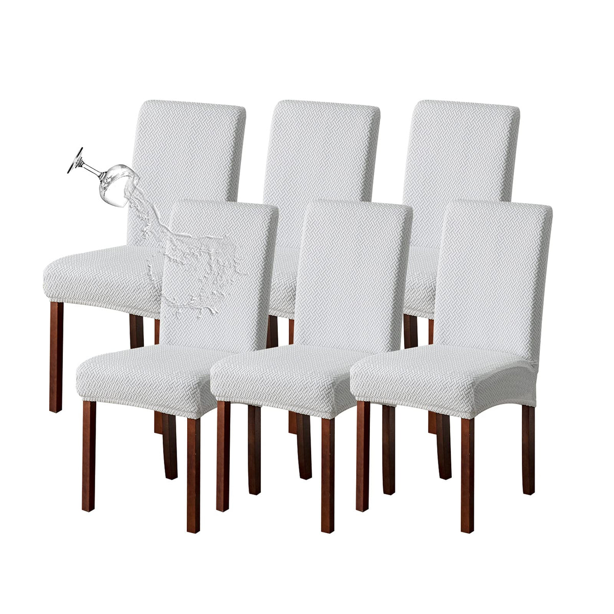 Genina Waterproof Chair Covers for Dining Room Chair Slipcovers Set of 4