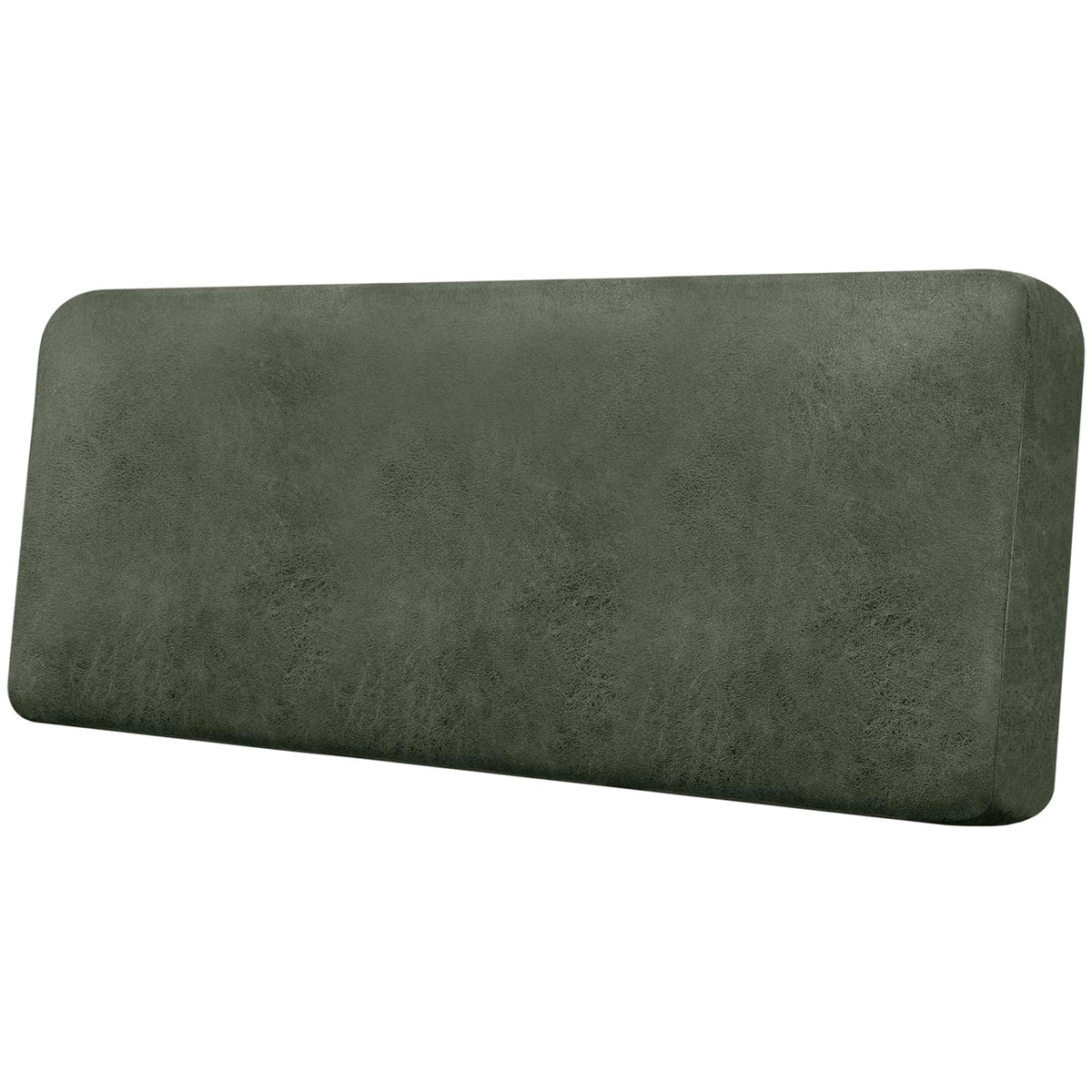 Loveseat Cushion Covers Leather-Look 2PC Stretch Love Seat Slipcover Sets for Living Room Individual Couch Seat Protector, Pet-Friendly, Non-Slip, Easy Fit - Coffee