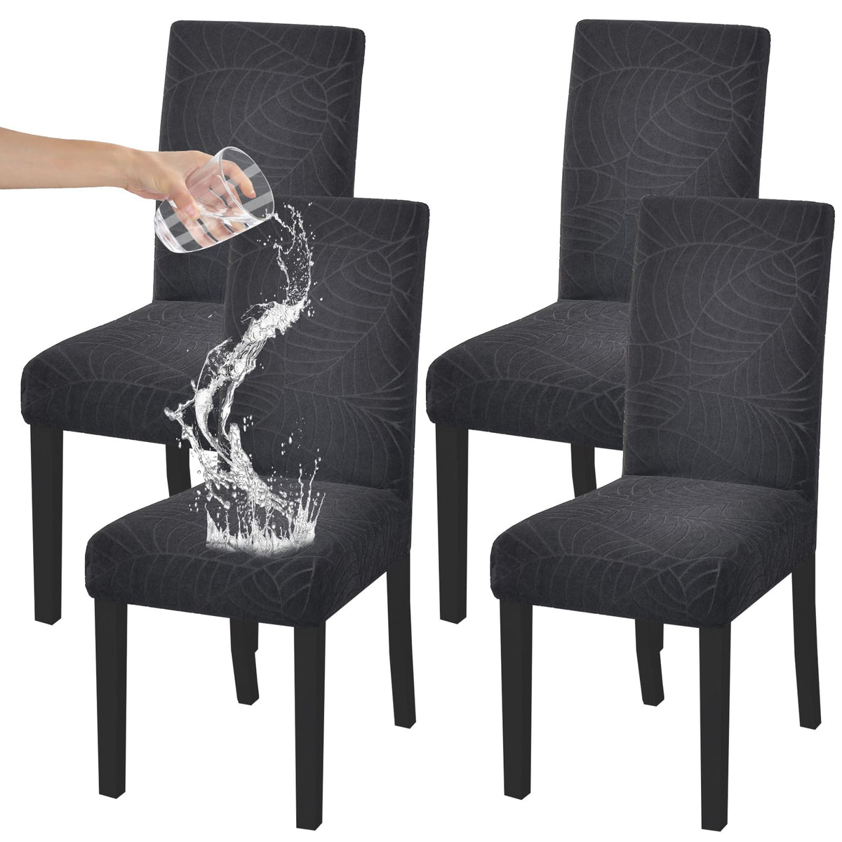 HZDHCLH Dining Chair Covers Set of 4 Stretch Chair Slipcovers Washable