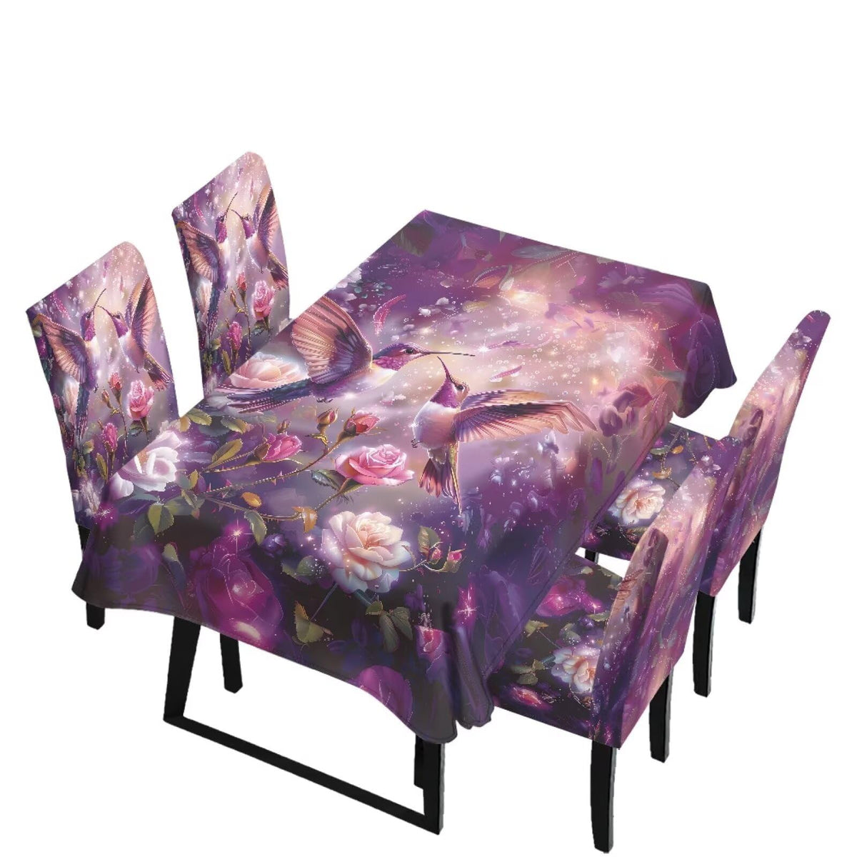 Dining Chair Covers and Dining Table Cloth Christmas Decor