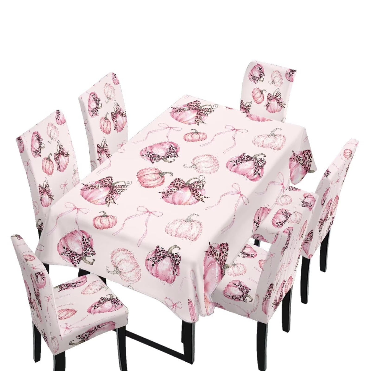 Thanksgiving Rectangle Table Cloth with Dining Chair Cover