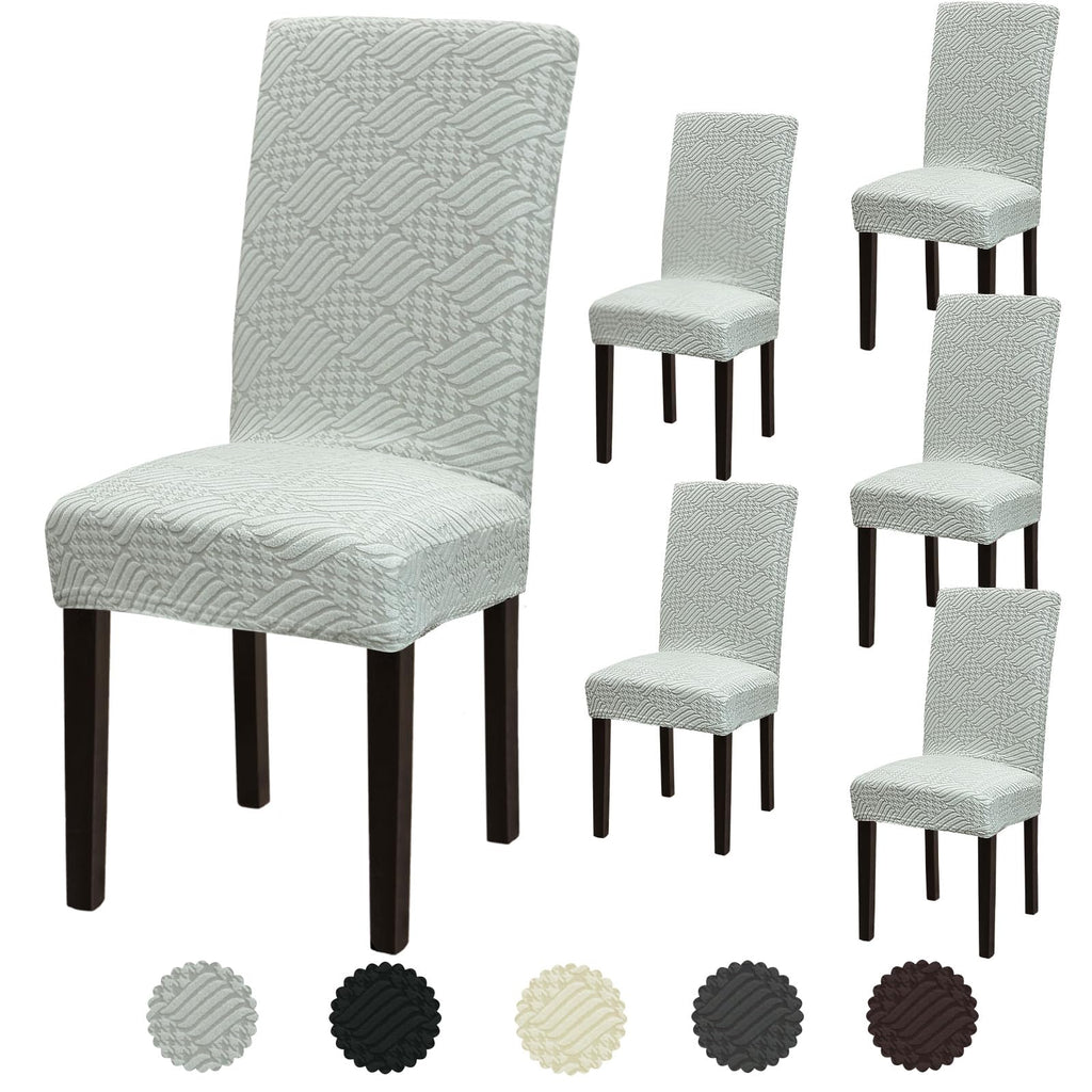 Stretch Dining Room Chair Covers Set of 6, Removable Washable Chair Covers for Dining Chairs,Dining Room, Hotel, Ceremony