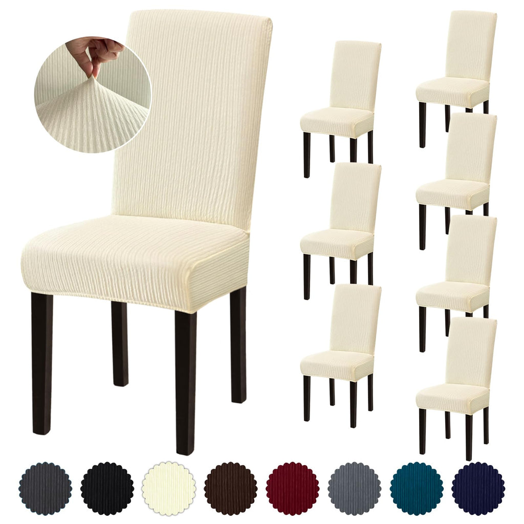 Stretch Dining Room Chair Covers Set of 6, Removable Washable Chair Covers for Dining Chairs,Dining Room, Hotel, Ceremony