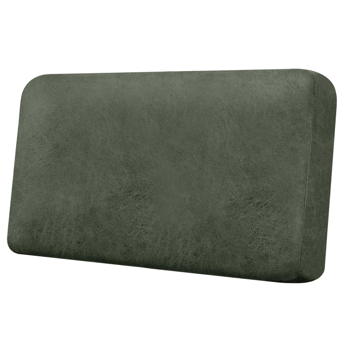 Loveseat Cushion Covers Leather-Look 2PC Stretch Love Seat Slipcover Sets for Living Room Individual Couch Seat Protector, Pet-Friendly, Non-Slip, Easy Fit - Coffee