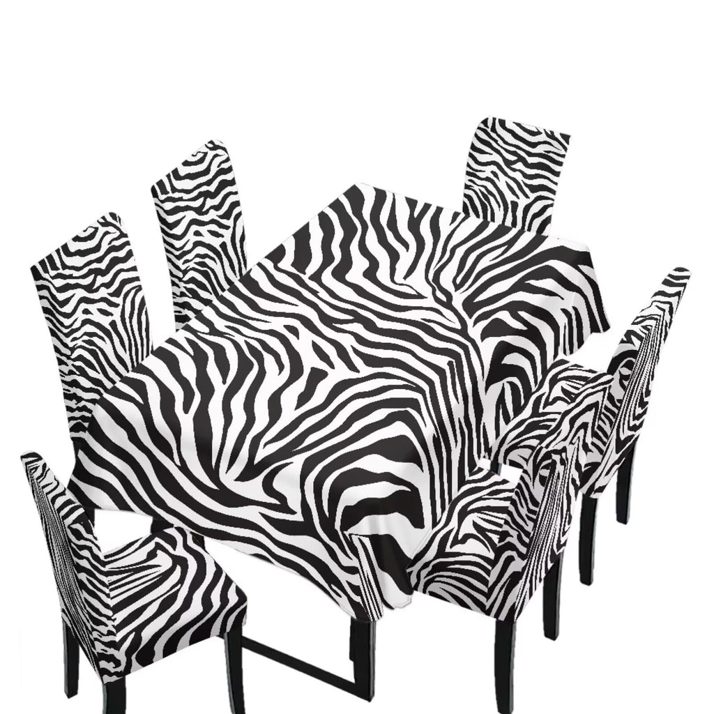 Stretch Dining Table Cloth and Chair Covers Set, 4 Seater Table Cover Anti-Wrinkle Parsons Chair Slipcovers Machine Washable Seat Protector for St. Patrick's Day Decor, Green Shamrock