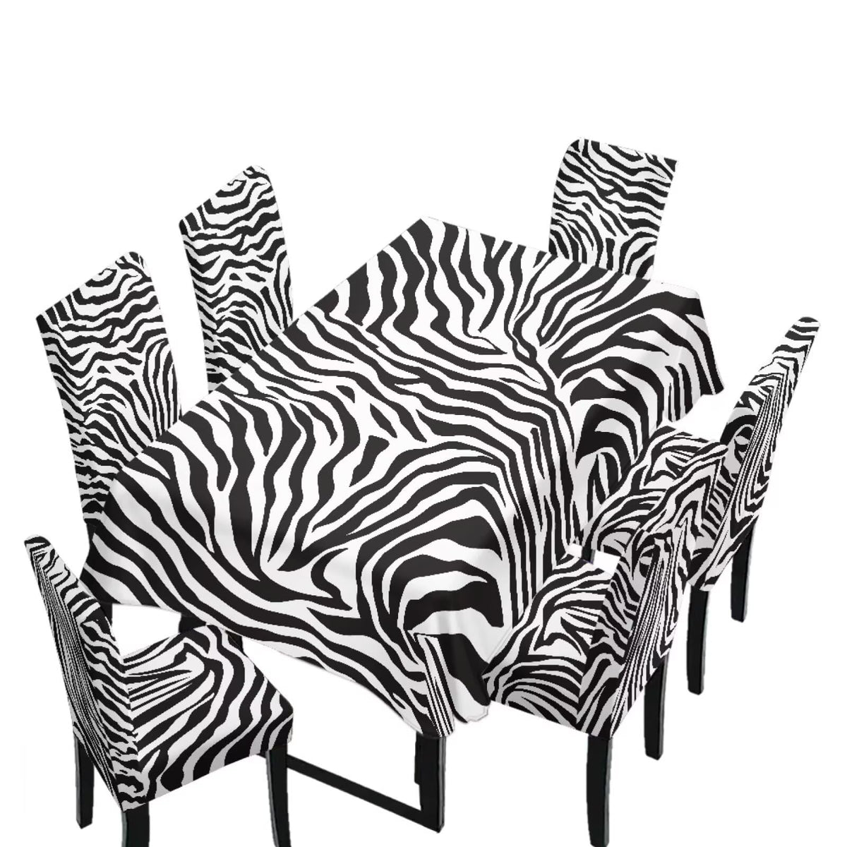 Stretch Dining Table Cloth and Chair Covers Set, 4 Seater Table Cover Anti-Wrinkle Parsons Chair Slipcovers Machine Washable Seat Protector for St. Patrick's Day Decor, Green Shamrock