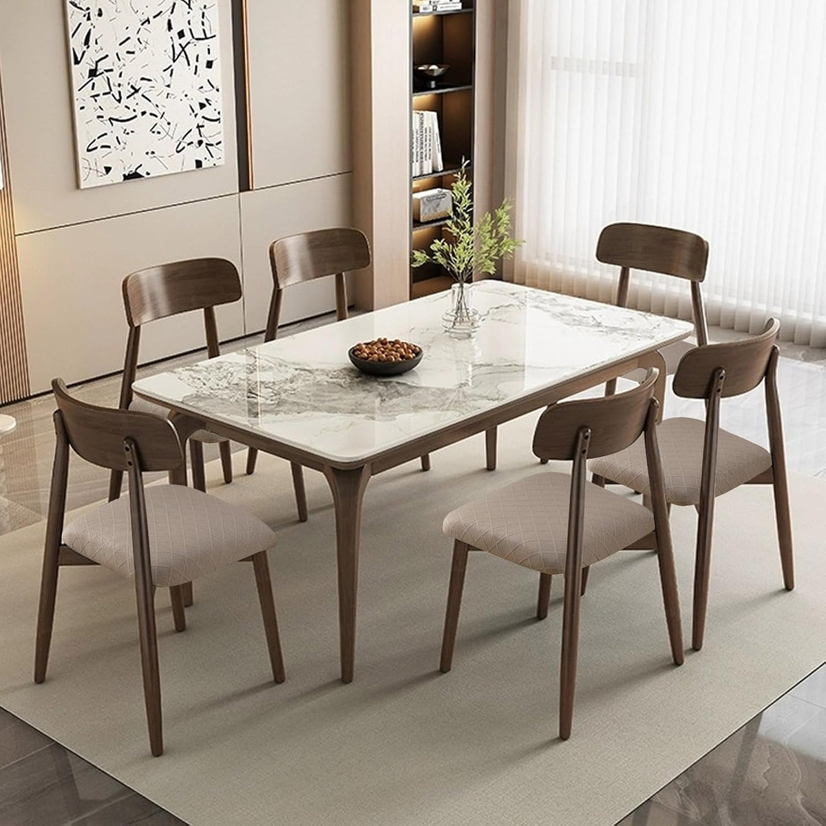 Waterproof Dining Room Chair Covers Set of 6,Taupe,Large