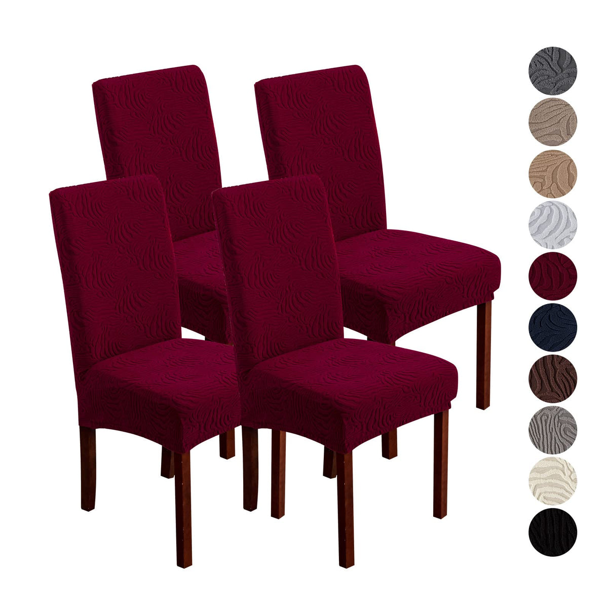 Dining Chair Covers Set of 6, Stretch Parsons Chair Slipcovers