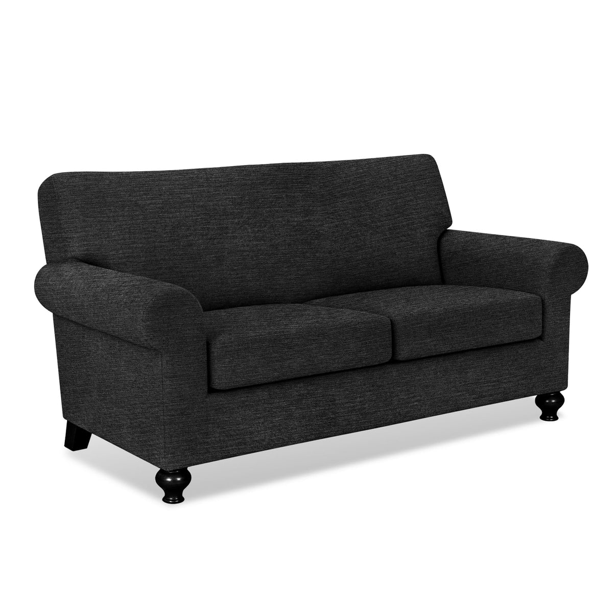 URBANLIFE 1-Piece Stretch Sofa Covers for 2 Cushion Couch, Dusk Blue Gray