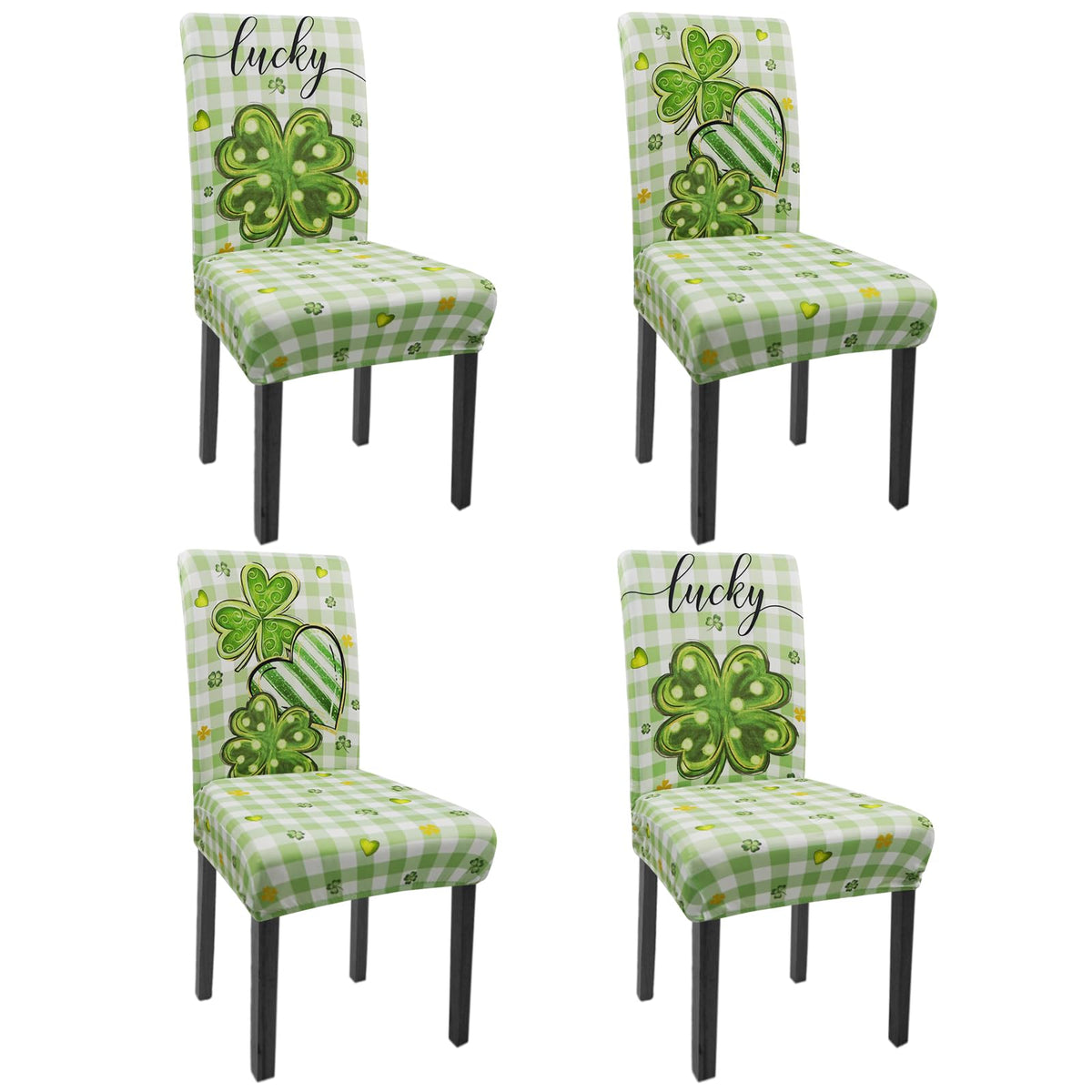 Halloween Chair Covers Set of 4 Pumpkin Ghost Spider Parsons Slipcovers