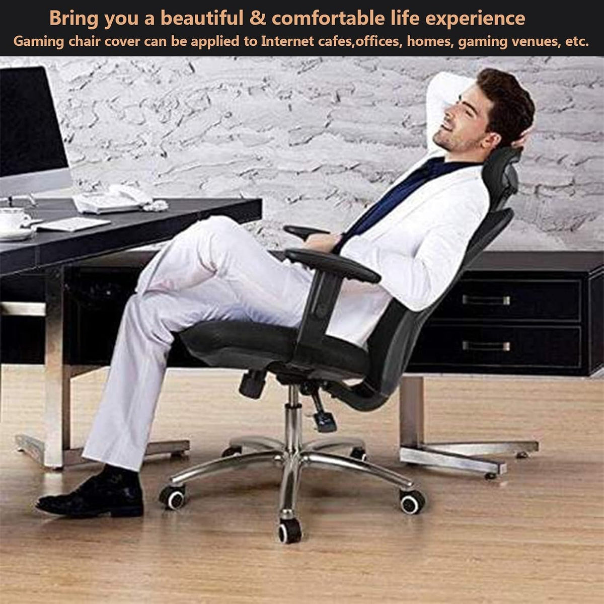 NarSea Gaming Chair Cover, Gaming Chair seat Cover 4pc/Set Office Chair Cover Stretchable with armrest/Back Covers/Chair seat Cover, Gamer Chair Cover of Computer Video Game Office Chair Cover