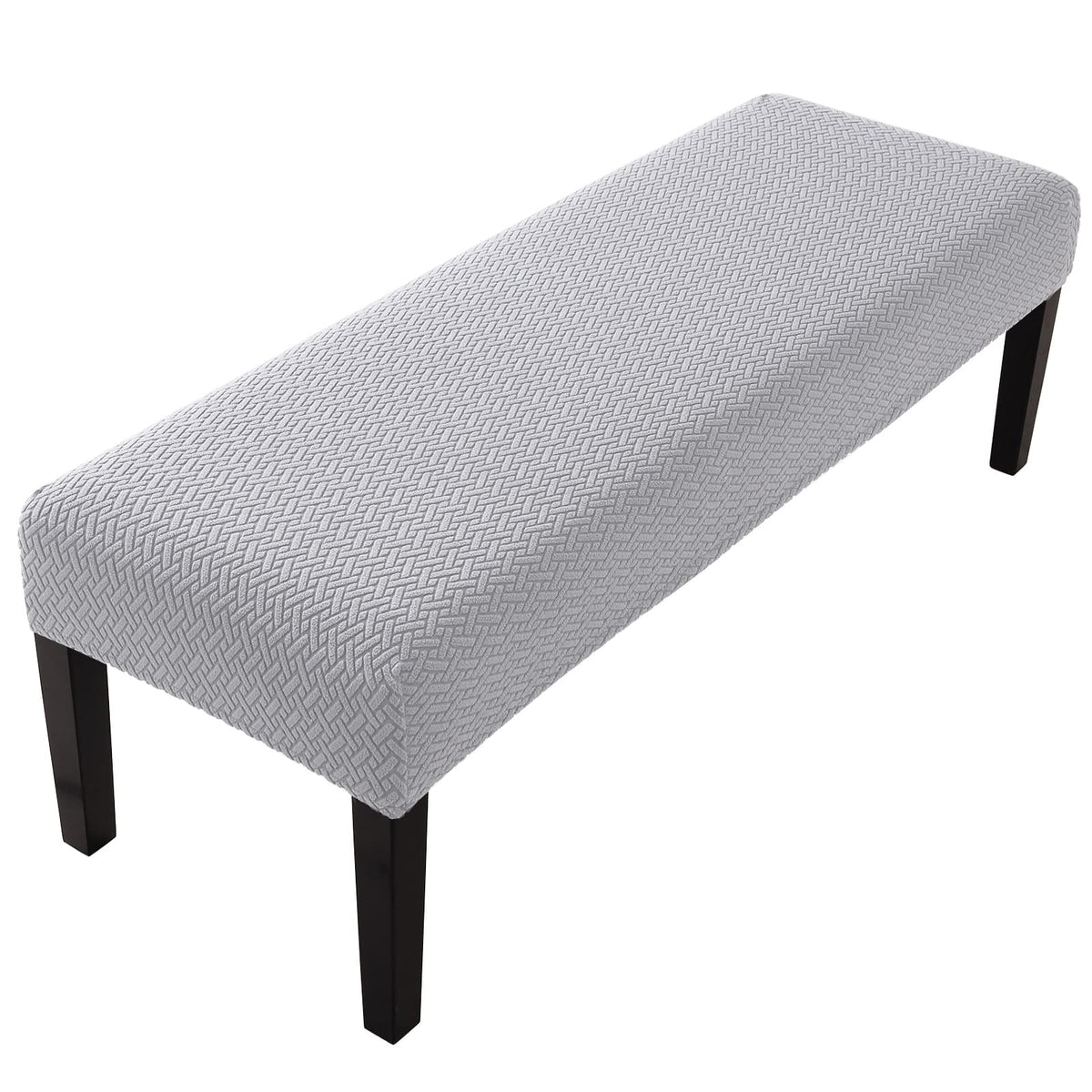 Fuloon Stretch Jacquard Dining Bench Cover - Anti-Dust Removable Bench Slipcover Washable Seat Cushion Protector for Bedroom, Kitchen, Hotel, Banquet (Beige)