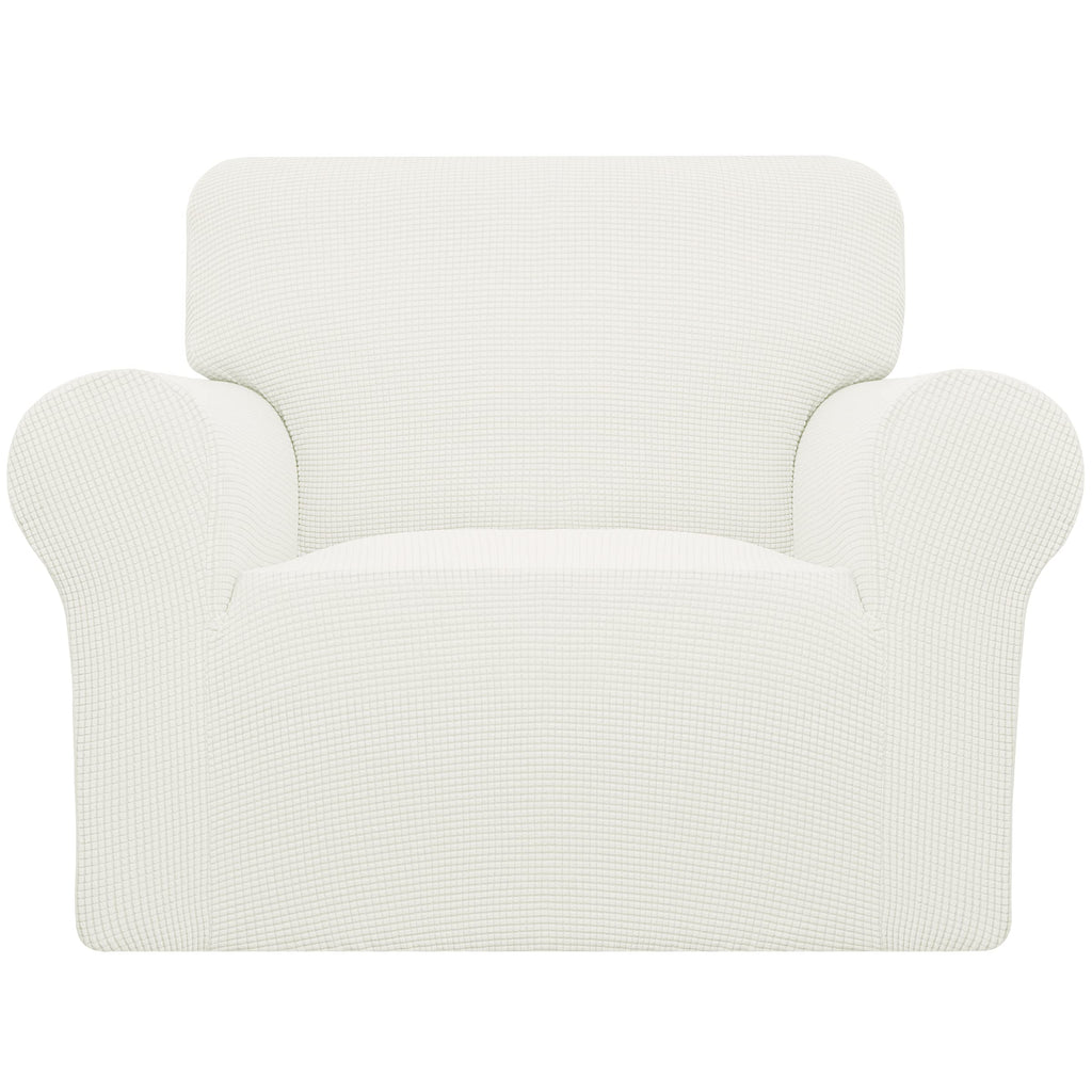 Easy-Going Stretch Loveseat Couch Covers Washable Cream