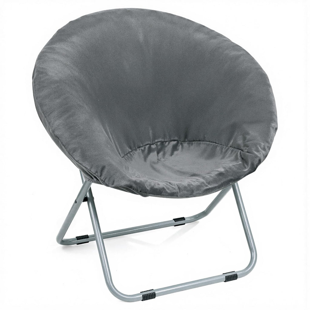 Velvet Stretch Saucer Chair Cover, Round Moon Chair Cover for Adults & Kids