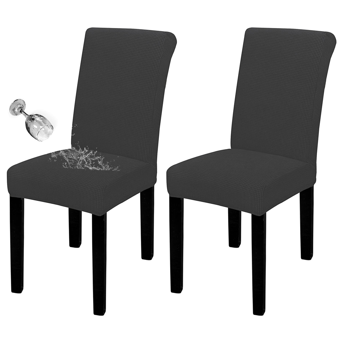 Easy-Going 100% Waterproof Dining Room Chair Covers Set of 6, Large