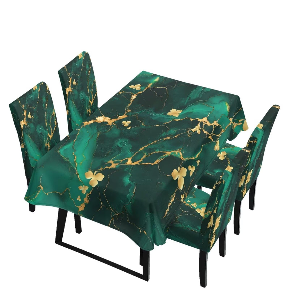 ZDCUSTOM Vintage Table Cloth and Chair Cover Set of 4 Sunflower Tablecloths Rectangular Elegant Chair Covers for Dining Chairs Stain Resistant Decoration