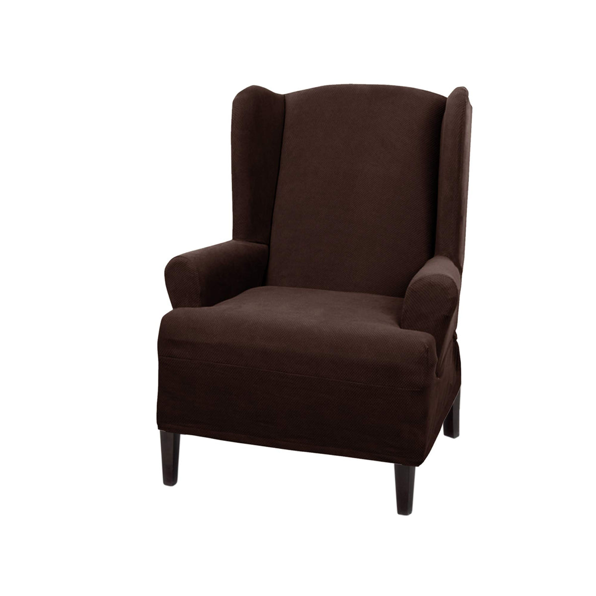 MAYTEX Pixel Ultra Soft Stretch 2 Piece Furniture Cover Loveseat Slipcover, Chocolate (4300512)