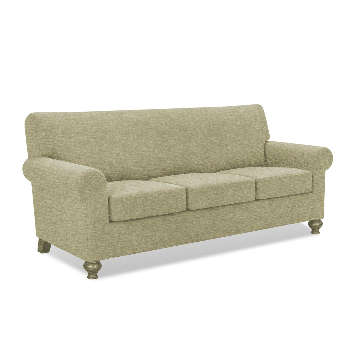 URBANLIFE 1-Piece Stretch Sofa Covers for 2 Cushion Couch, Dusk Blue Gray