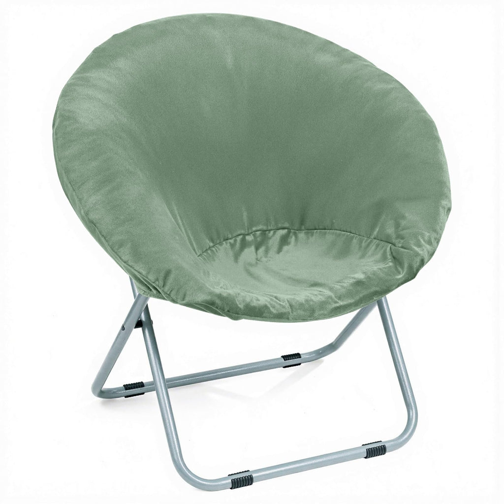 Velvet Stretch Saucer Chair Cover, Round Moon Chair Cover for Adults & Kids