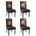 Halloween Chair Covers Set of 4 Pumpkin Ghost Spider Parsons Slipcovers