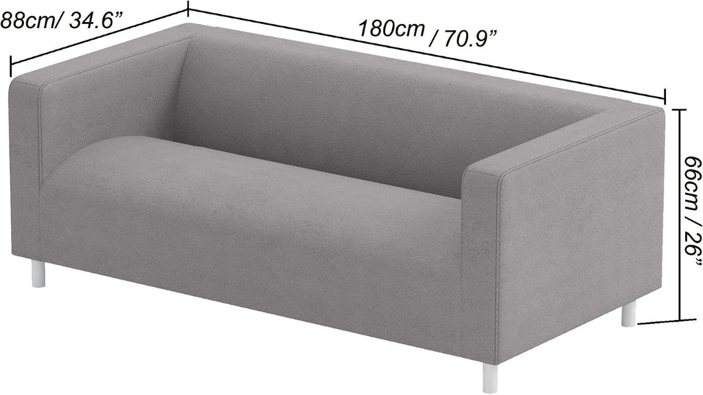 Poly Flax Klippan Loveseat Sofa Cover Compatible with IKEA Klippan Sofa