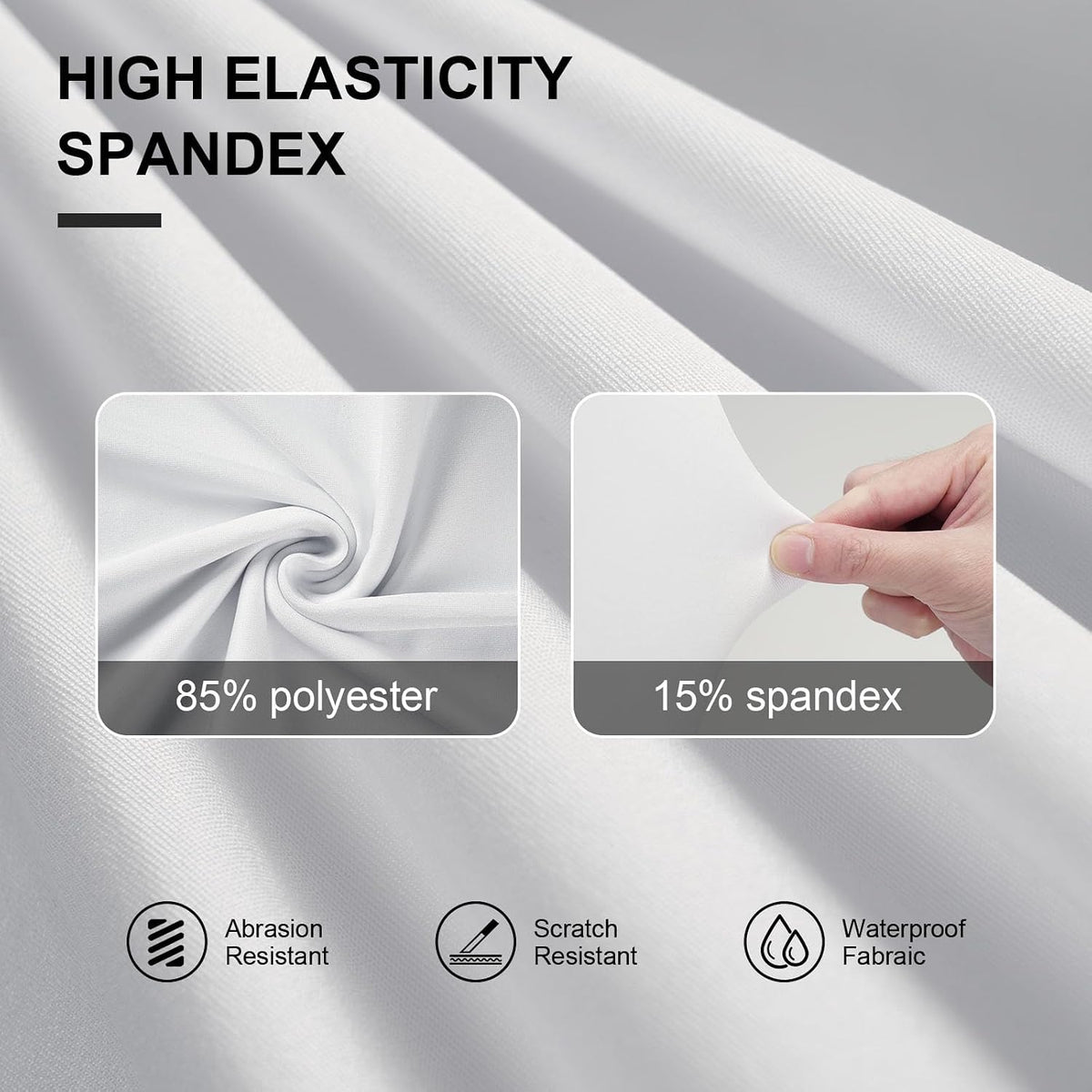 Trlyc White Spandex Chair Covers 100 Pcs for Wedding Party