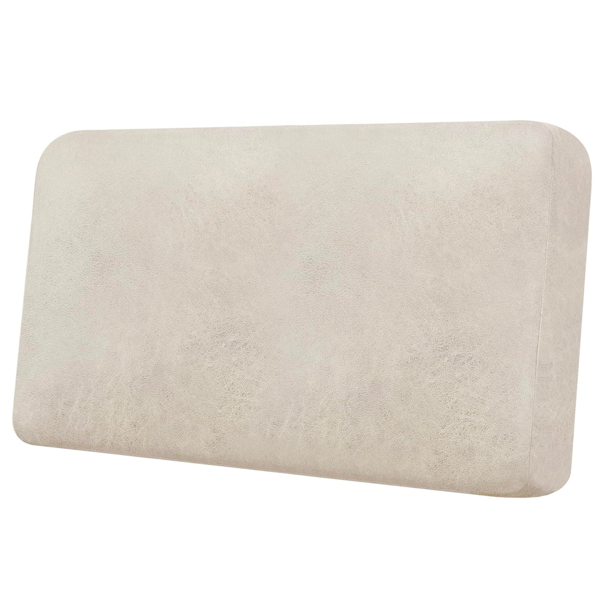 Loveseat Cushion Covers Leather-Look 2PC Stretch Love Seat Slipcover Sets for Living Room Individual Couch Seat Protector, Pet-Friendly, Non-Slip, Easy Fit - Coffee